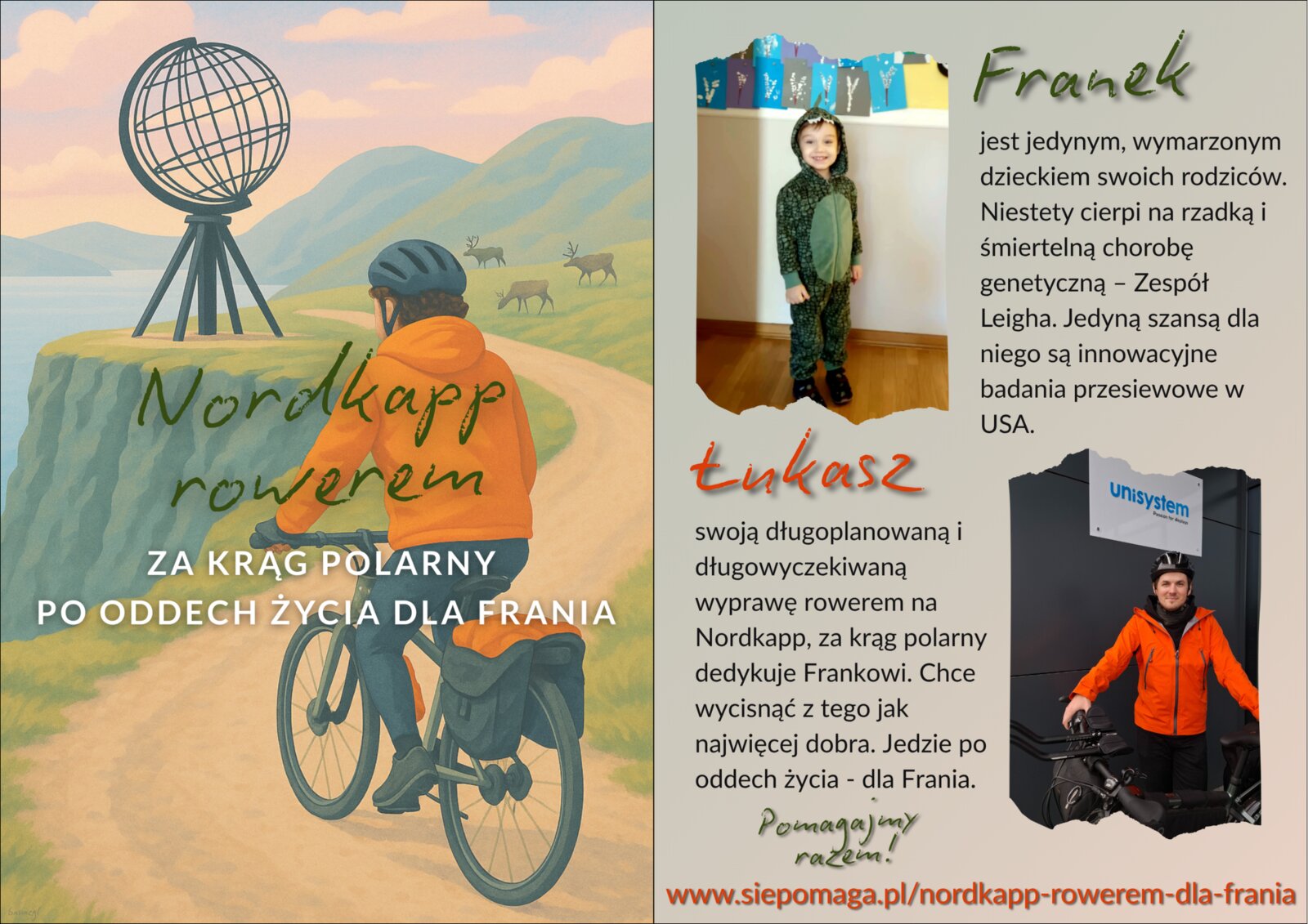 Charity campaign poster designed by Basia to support Franek's medical treatment